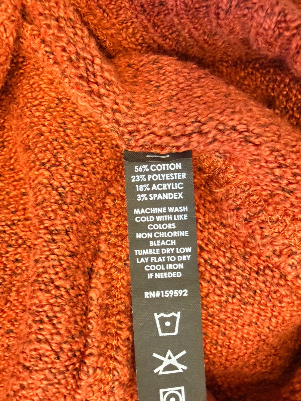 Glyder Unisex Knit Up Hoodie in Brick Red, Size Medium for Men and Women - Picture 13 of 13